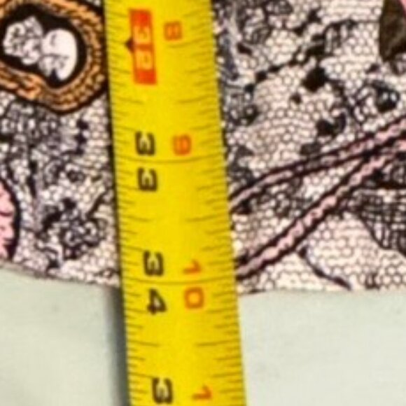 La Belle MSRP $187 V-Neck Floral Embroidered Dress Removable Shoulder Pads Small - Picture 6 of 8